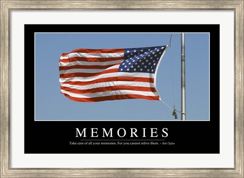 Framed Memories: Inspirational Quote and Motivational Poster Print
