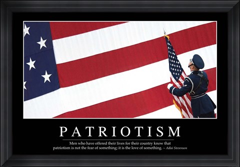 Framed Patriotism: Inspirational Quote and Motivational Poster Print
