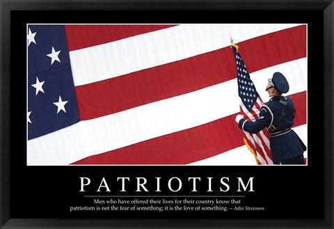 Framed Patriotism: Inspirational Quote and Motivational Poster Print