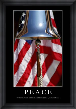 Framed Peace: Inspirational Quote and Motivational Poster Print