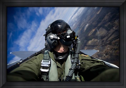 Framed Pilot in F-15E Strike Eagle Print