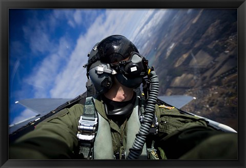 Framed Pilot in F-15E Strike Eagle Print