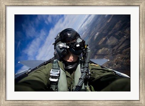 Framed Pilot in F-15E Strike Eagle Print