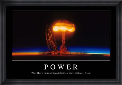 Framed Power: Inspirational Quote and Motivational Poster Print