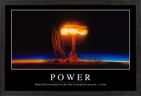 Framed Power: Inspirational Quote and Motivational Poster Print