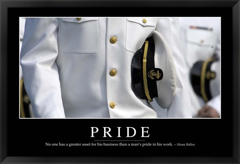 Framed Pride: Inspirational Quote and Motivational Poster Print