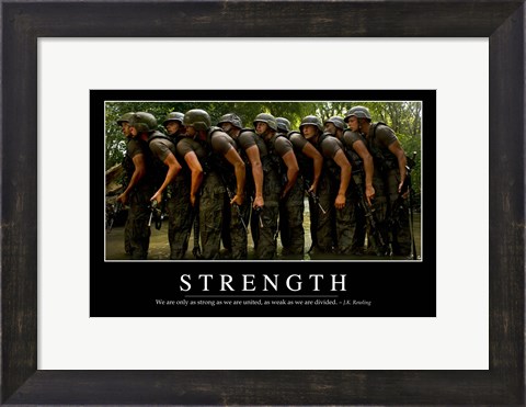 Framed Strength: Inspirational Quote and Motivational Poster Print