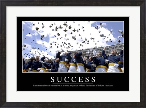 Framed Success: Inspirational Quote and Motivational Poster Print