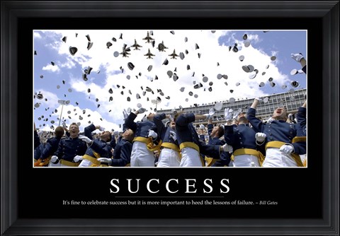 Framed Success: Inspirational Quote and Motivational Poster Print