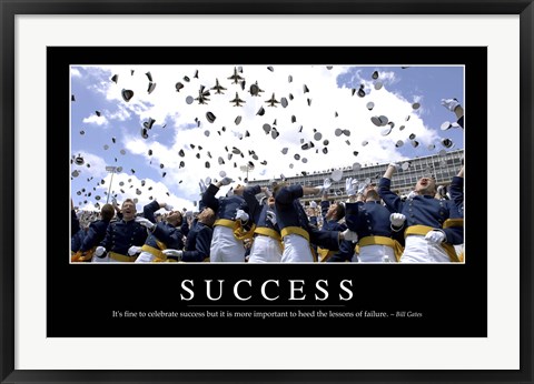 Framed Success: Inspirational Quote and Motivational Poster Print