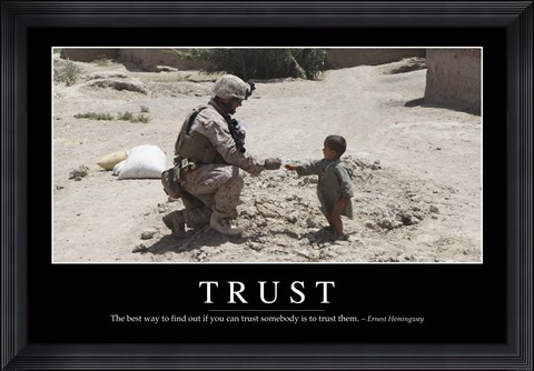 Framed Trust: Inspirational Quote and Motivational Poster Print