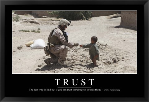 Framed Trust: Inspirational Quote and Motivational Poster Print