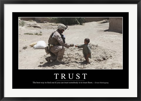 Framed Trust: Inspirational Quote and Motivational Poster Print