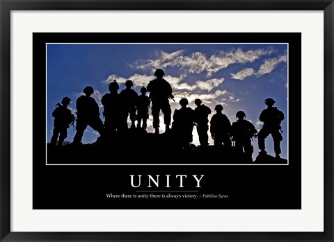 Framed Unity: Inspirational Quote and Motivational Poster Print