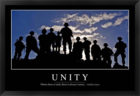 Framed Unity: Inspirational Quote and Motivational Poster Print
