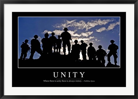 Framed Unity: Inspirational Quote and Motivational Poster Print