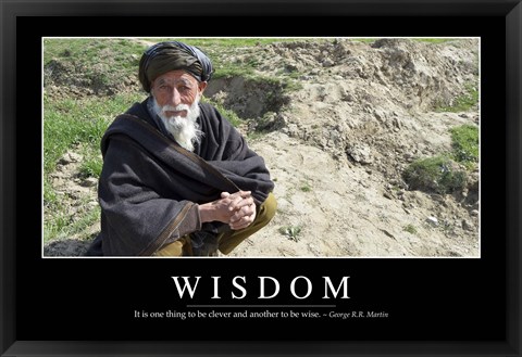 Framed Wisdom: Inspirational Quote and Motivational Poster Print