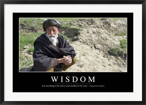 Framed Wisdom: Inspirational Quote and Motivational Poster Print