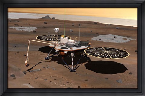 Framed Phoenix Mars Lander Print