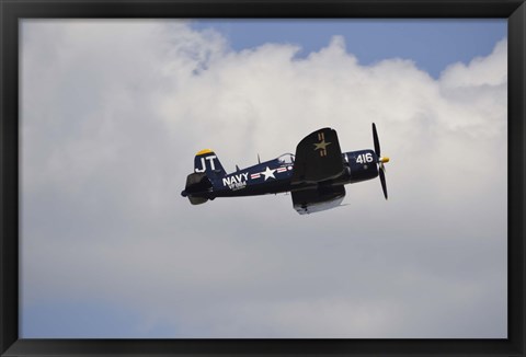 Framed Vought F4U Corsair Print