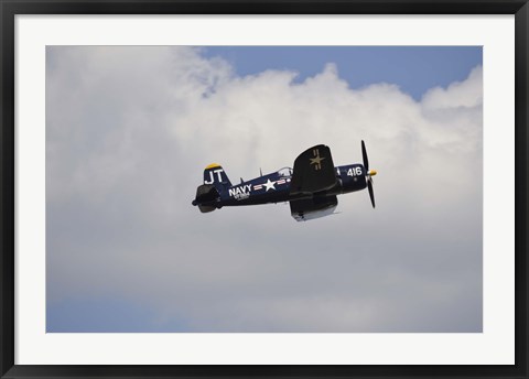 Framed Vought F4U Corsair Print