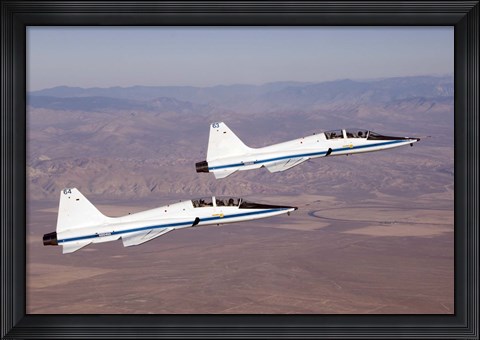 Framed Two T-38A Mission Support Aircraft Print