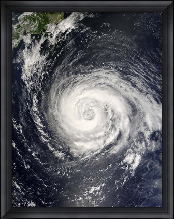 Framed Typhoon Fitow Print