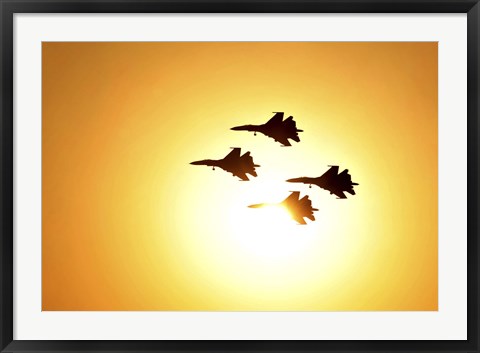 Framed Russian Knights Display Team Aerobatics Print