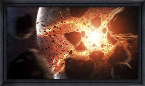 Framed Apocalyptic Space Scene Print