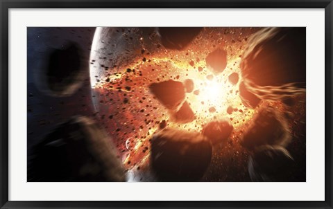 Framed Apocalyptic Space Scene Print