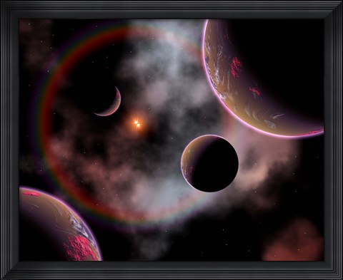 Framed Rose Nebula Print