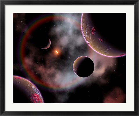 Framed Rose Nebula Print