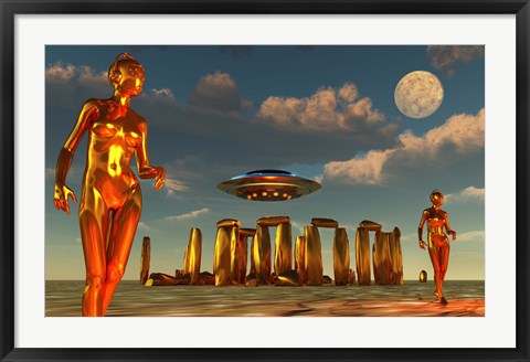 Framed Alien Interdimensional Beings Print