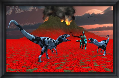 Framed Allosaurus Dinobots Print