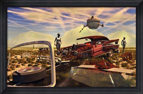 Framed Androids and Probes Print