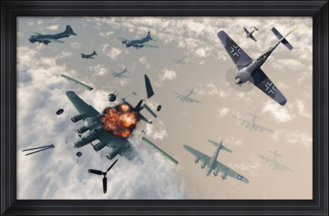 Framed B-17 Flying Fortress Bombers Print