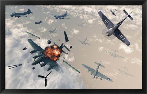 Framed B-17 Flying Fortress Bombers Print