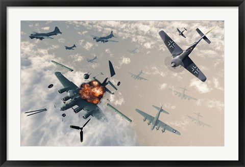 Framed B-17 Flying Fortress Bombers Print