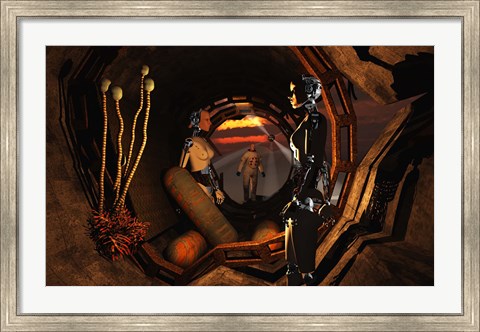 Framed Explorers and Abandoned Spacecraft Print