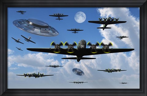 Framed UFO Sightings during World War II Print