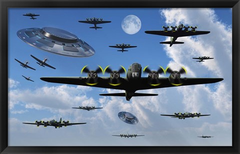 Framed UFO Sightings during World War II Print