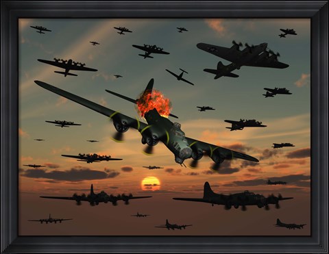 Framed B-17 Flying Fortress Print