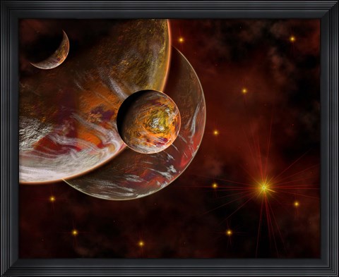 Framed Birth Place of a Star System Print