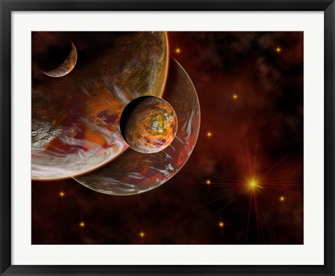 Framed Birth Place of a Star System Print