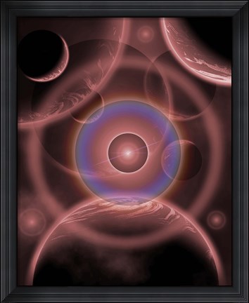 Framed Dimensional Doorway of the Universe Print