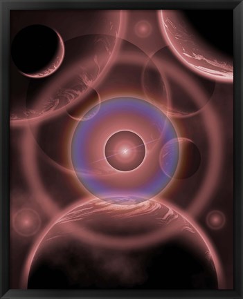 Framed Dimensional Doorway of the Universe Print