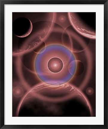 Framed Dimensional Doorway of the Universe Print