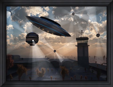 Framed Stealth Technology being Developed on Area 51 Print