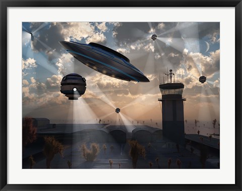 Framed Stealth Technology being Developed on Area 51 Print