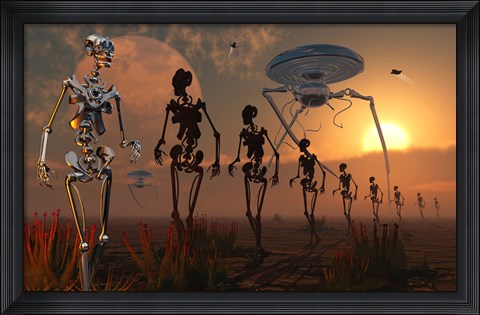 Framed Robotic Army Print